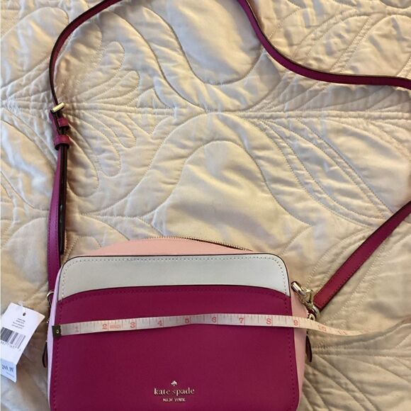 NWT Kate Spade pink and white purse, bag - Picture 9 of 12